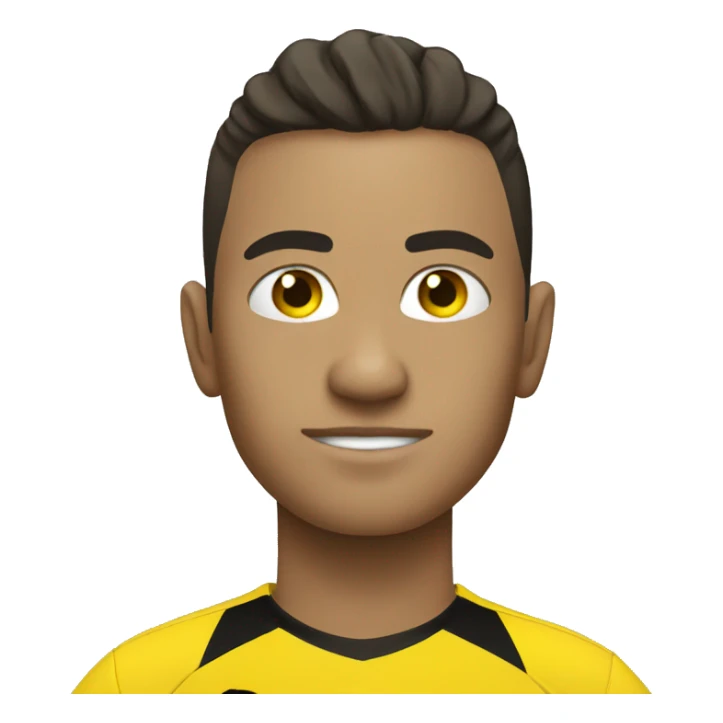 soccer player with yellow and black jersey  sticker