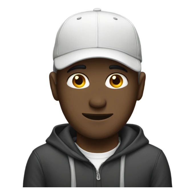 Tall white guy in hoodie baseball cap sticker