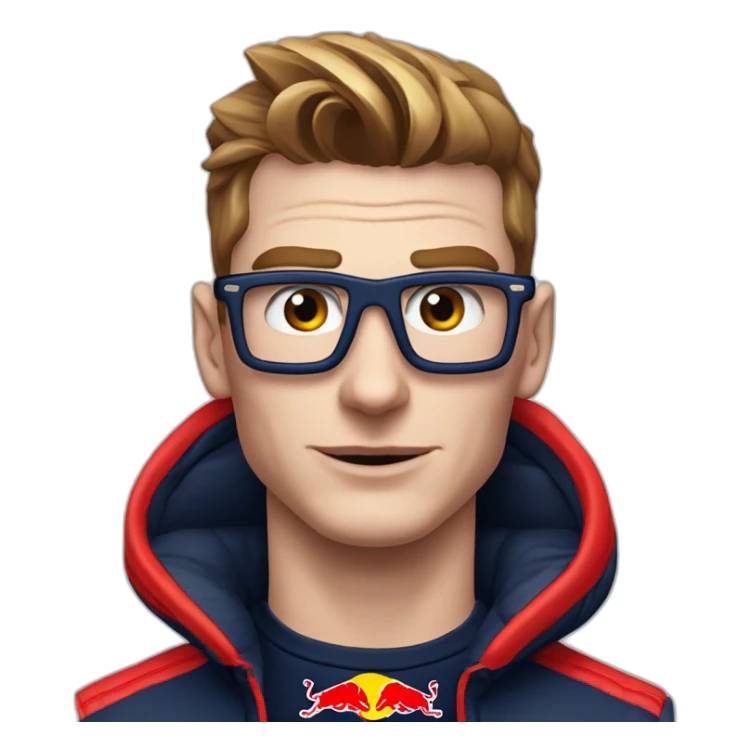 Verstappen redbull f1 cross eyed sticker