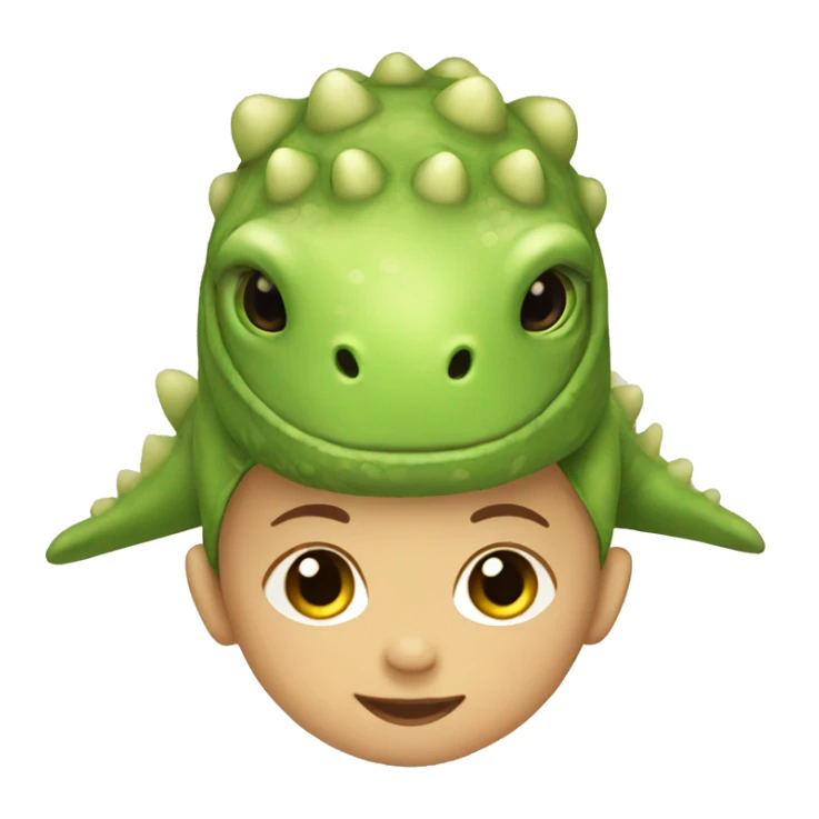 Baby on dinosaur costume   sticker