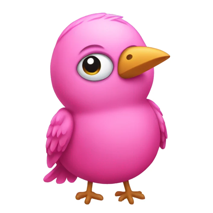 pink bird sticker