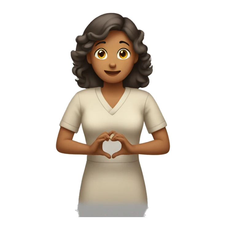 mother showing an X with her hands sticker