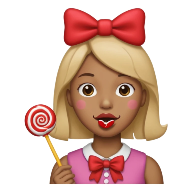 😁with this in his mouth 👆 and this on the side of his head 🎀 sticker