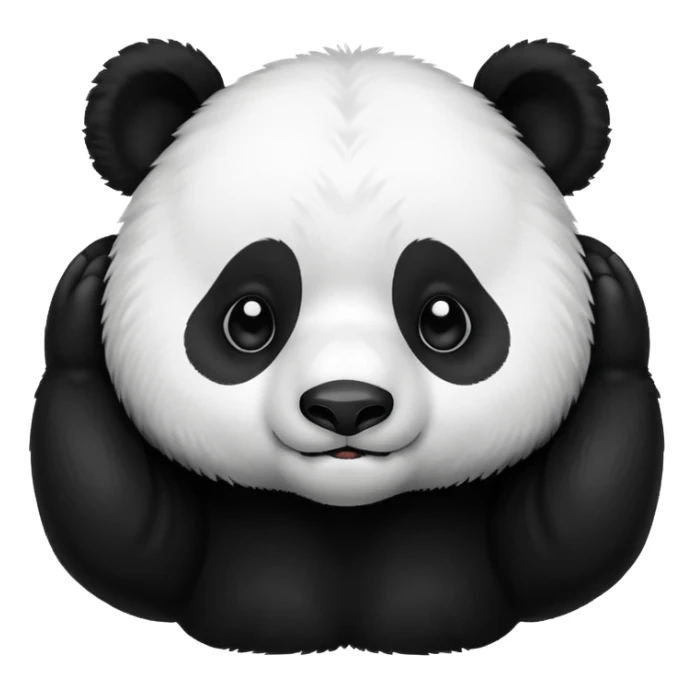 Oso panda tapándose los oídos  sticker
