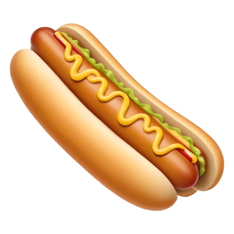 hotdog with only yellow mustard sticker
