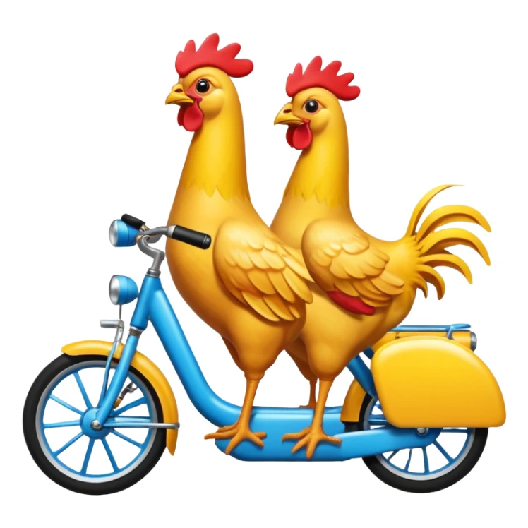 10 chickens on a partybike sticker
