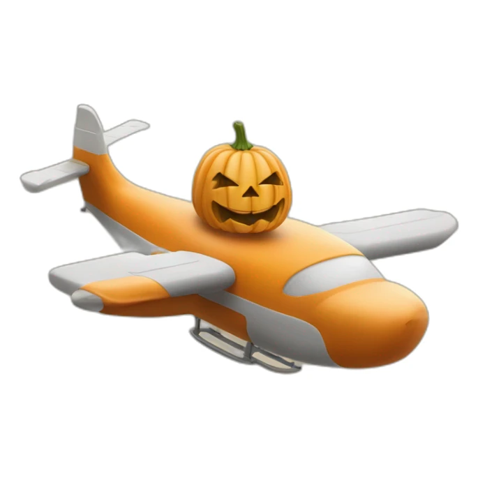 Une citrouille sur un balai volant sticker