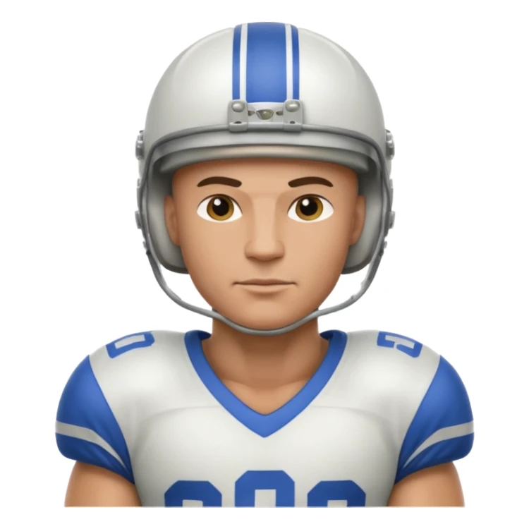 bald football player sticker