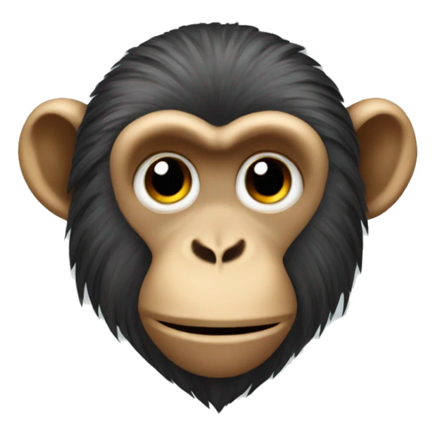 Monkey Ukrainian  crested head, long whiskers  sticker
