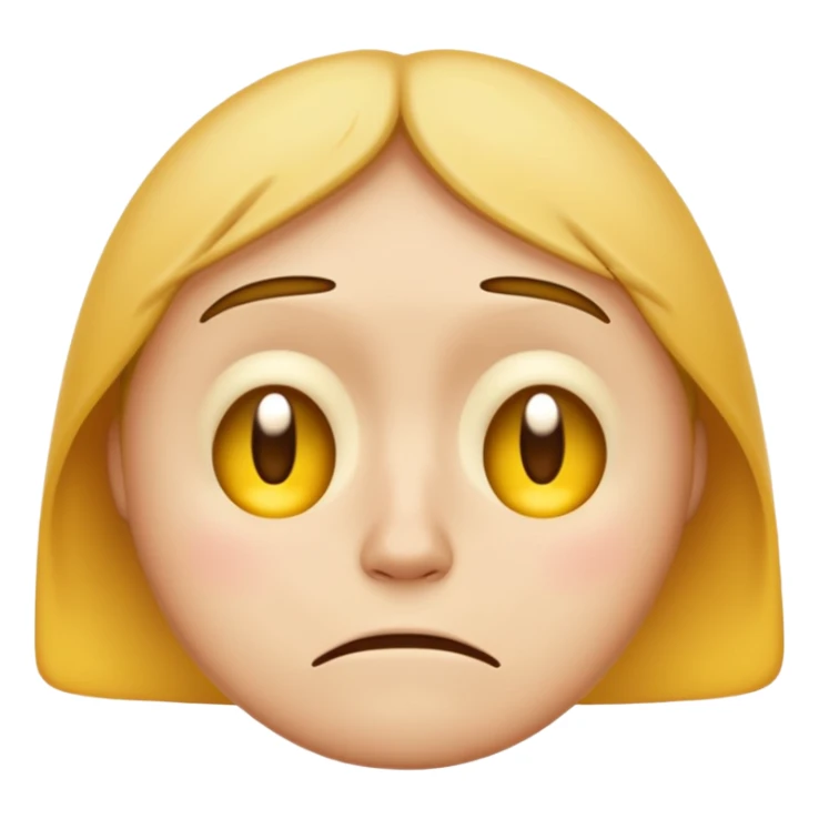 very very very very very very sad yellow faced emoji sticker