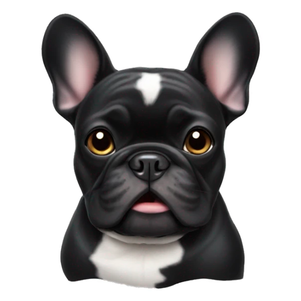 Funny black french bulldog sticker