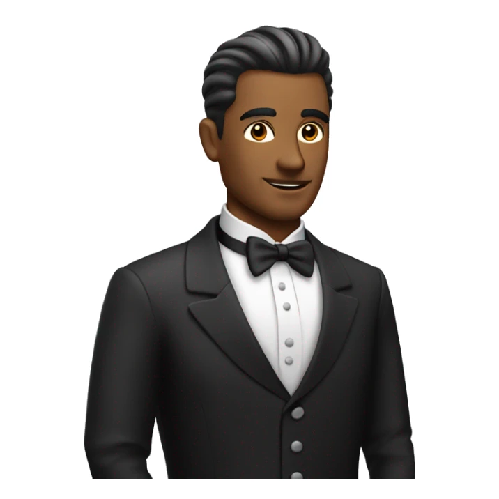 a gentleman with a slick back hair very elegant sticker