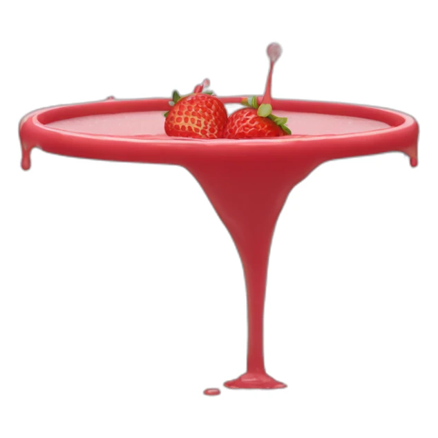 A swimming pool of strawberry sauce sticker