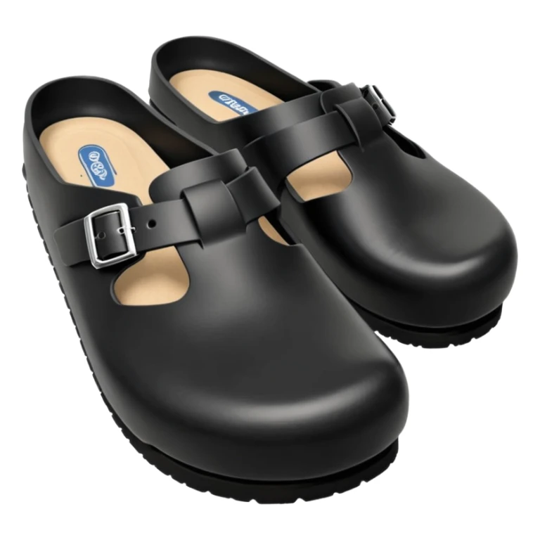 black boston birkenstock clog emoji sticker