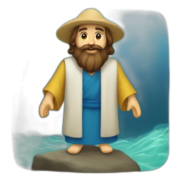 Jesús de Nazaret caminando sobre las aguas sticker