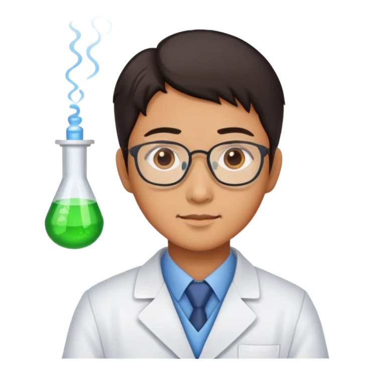 super realistic Chinese scientist sticker