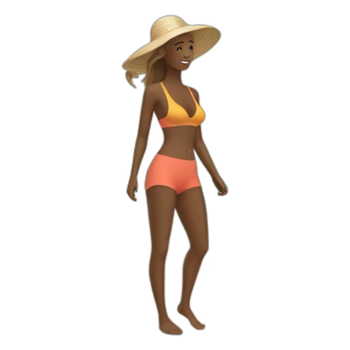 Woman on thé beach-volleys sticker