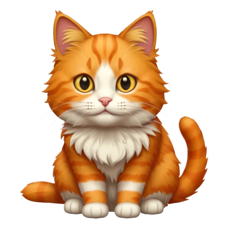 orange cat sticker