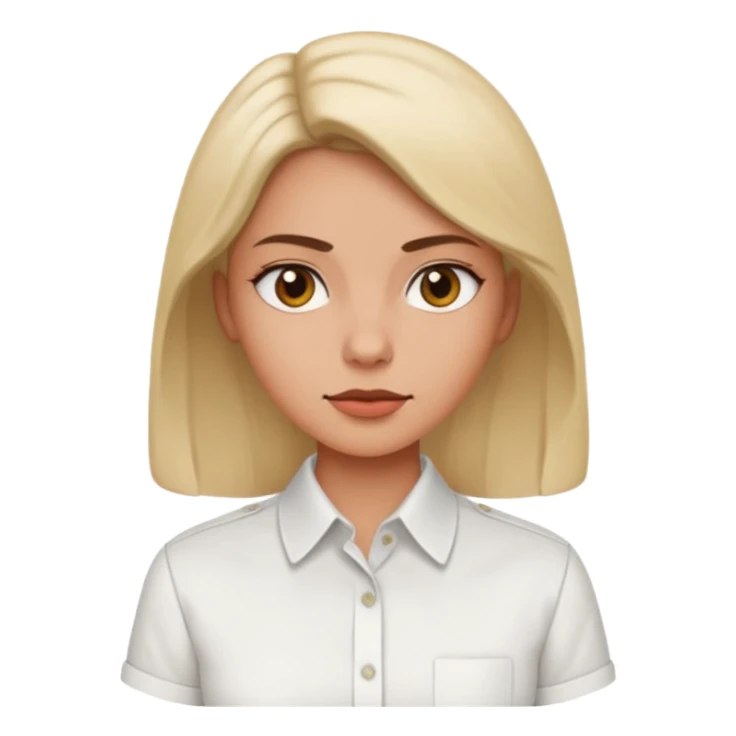 woman in a buttoned shirt sticker