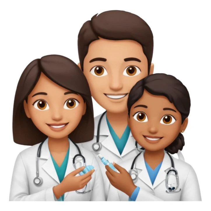 doctor makes a vaccine to woman
 sticker