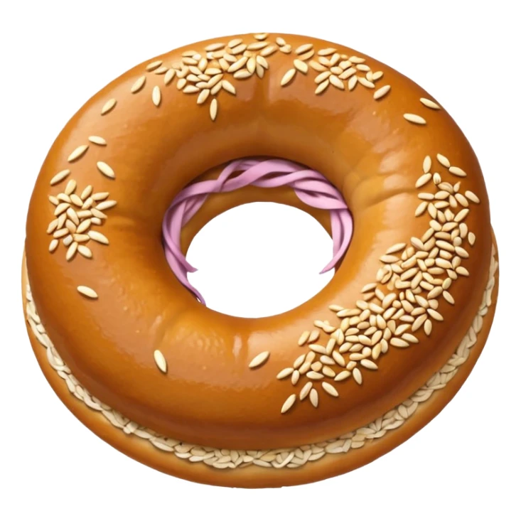 Susamlı simit sticker