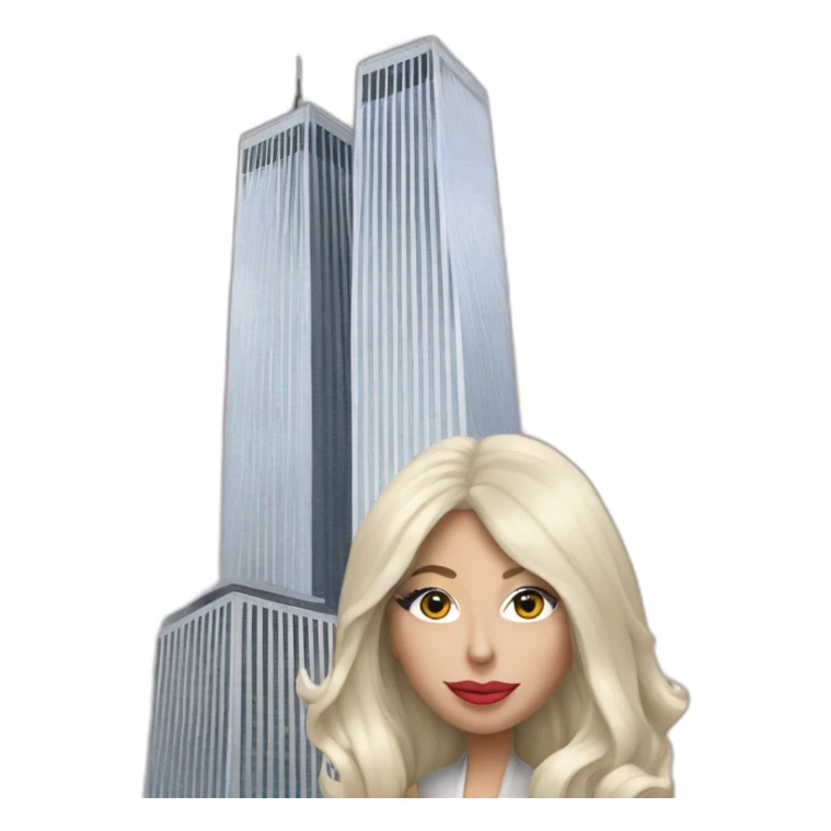 lady gaga and the World trade center towers sticker