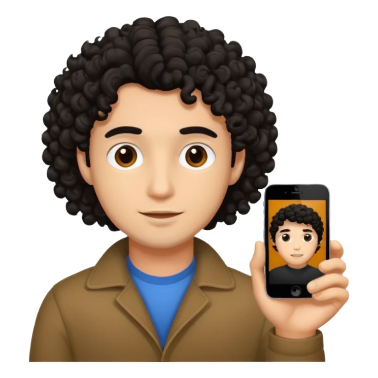 Zumbi com cabelo cacheado preto masculino  sticker