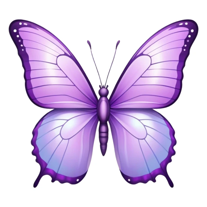Pastel lilac iridescent butterfly sticker