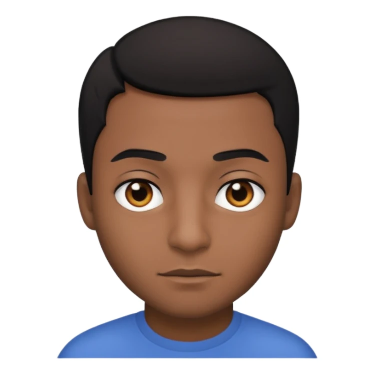 Dark Brown man with shot black hair, black eyes sticker