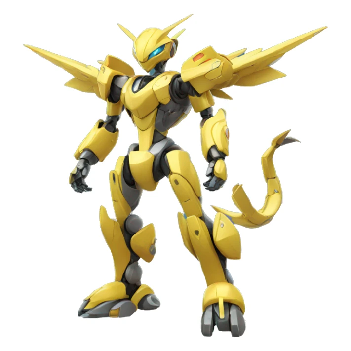 Futuristic Mechanical Pokémon-Medabot-Dragon full body sticker