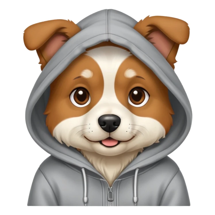 A dog wear  hoodie  sticker