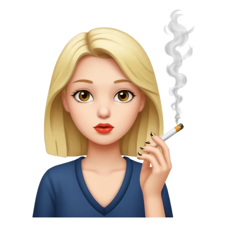 A girl smoking  sticker