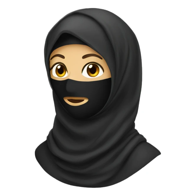 A woman wearing niqab  sticker