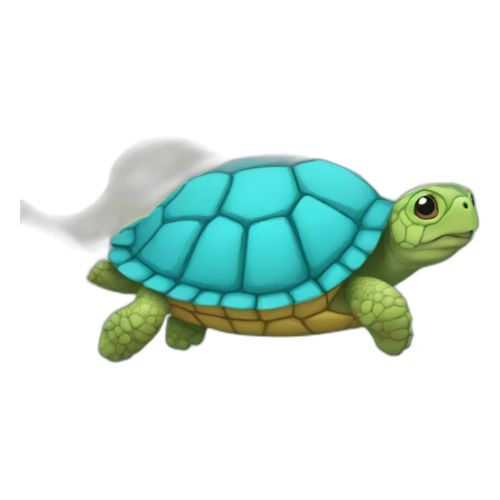 tortue bleue sticker