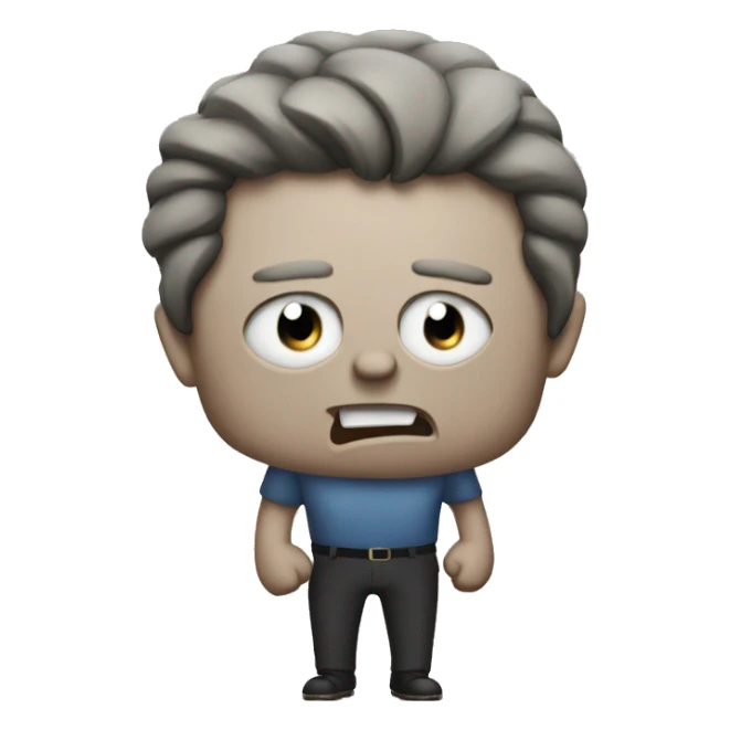 Emoji of an angry ass going to win sticker