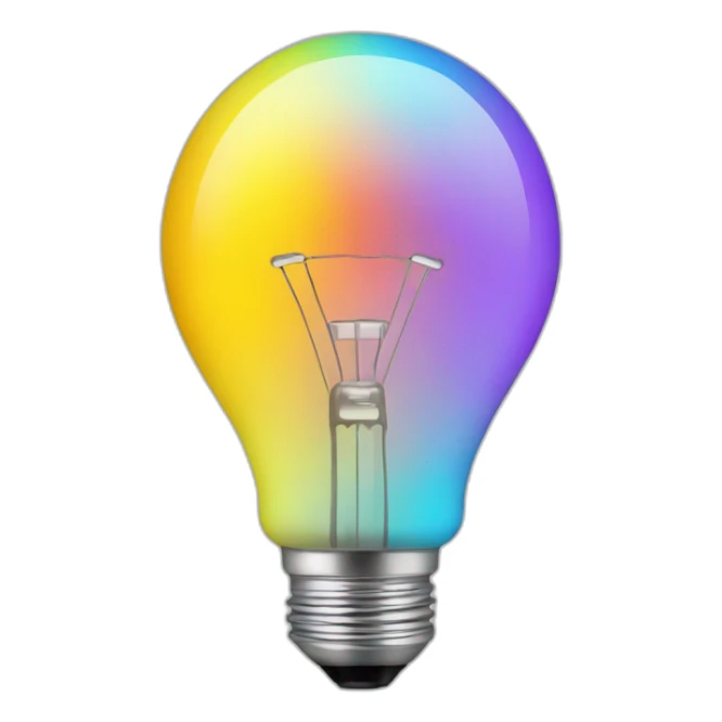 Think bulb bright color sticker