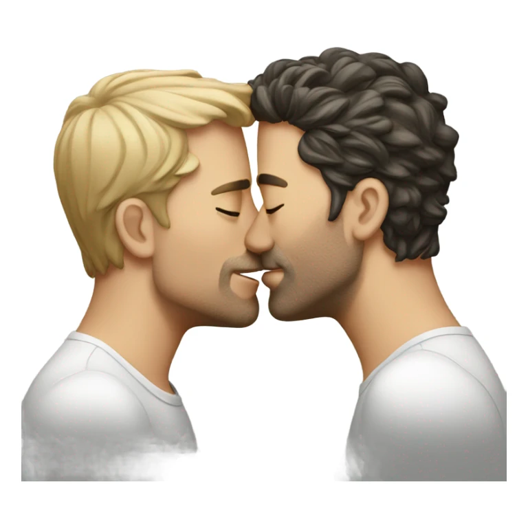 Two hot white men kissing  sticker