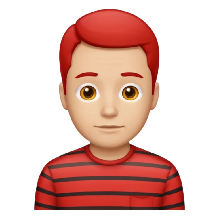 Men with red Striped Shirt not t shirt sticker
