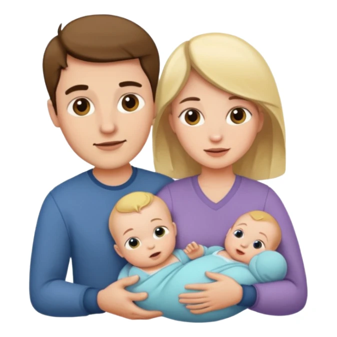 Man with woman and baby sticker