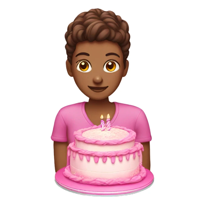 Pink cake birthday sweet 16 sticker