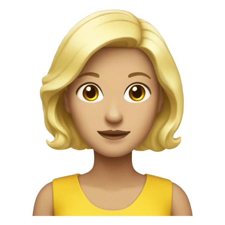 white lady in the yellow dress sticker