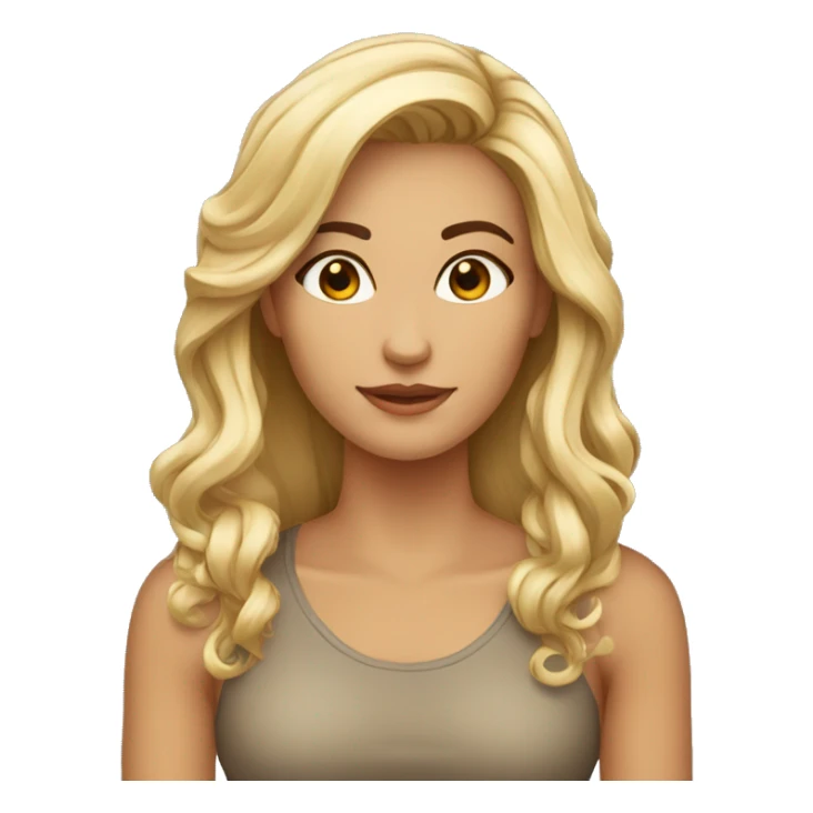 mulher branca cabelo castanho médio magra sticker