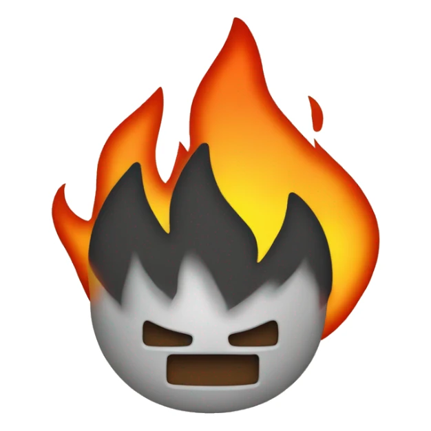 create a emoji that has fire in the background and the text "f12" in front of the fire sticker