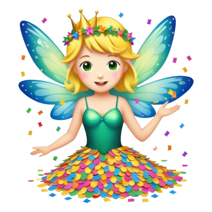 Birthday Confetti fairy sticker