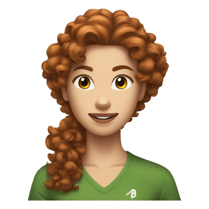 curly brown hair runner kim possible sticker