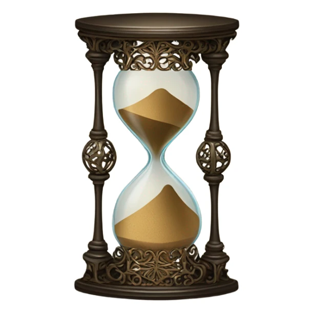 vintage ghotic hourglass sticker