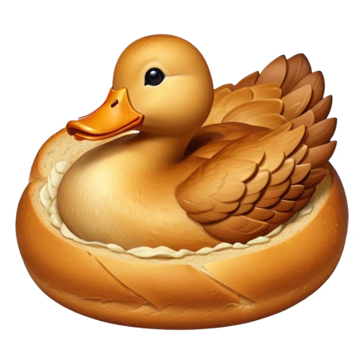 duck made of gluten bread sticker