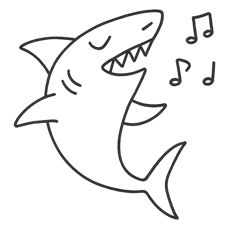 Shark from the meme tralalero tralala sticker
