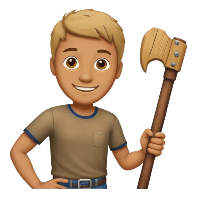 male wooden leg sticker