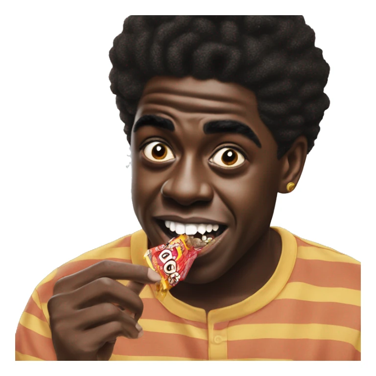 Kodak black eating one peice of candy sticker